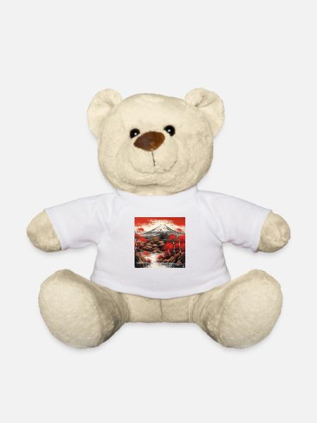 Fuji-Träume: Eine Reise in majestätische Höhen - Teddy - Weiß