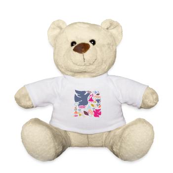 Wildblumen-Geschenkidee - Teddy - Weiß - Vorne