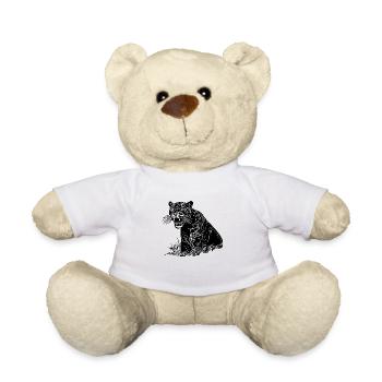 Panther Raubtier Dschungel Wildkatze - Teddy - Weiß - Vorne