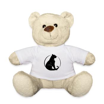 Panther Predator Jungle Wildcat - Teddy Bear - white - Front