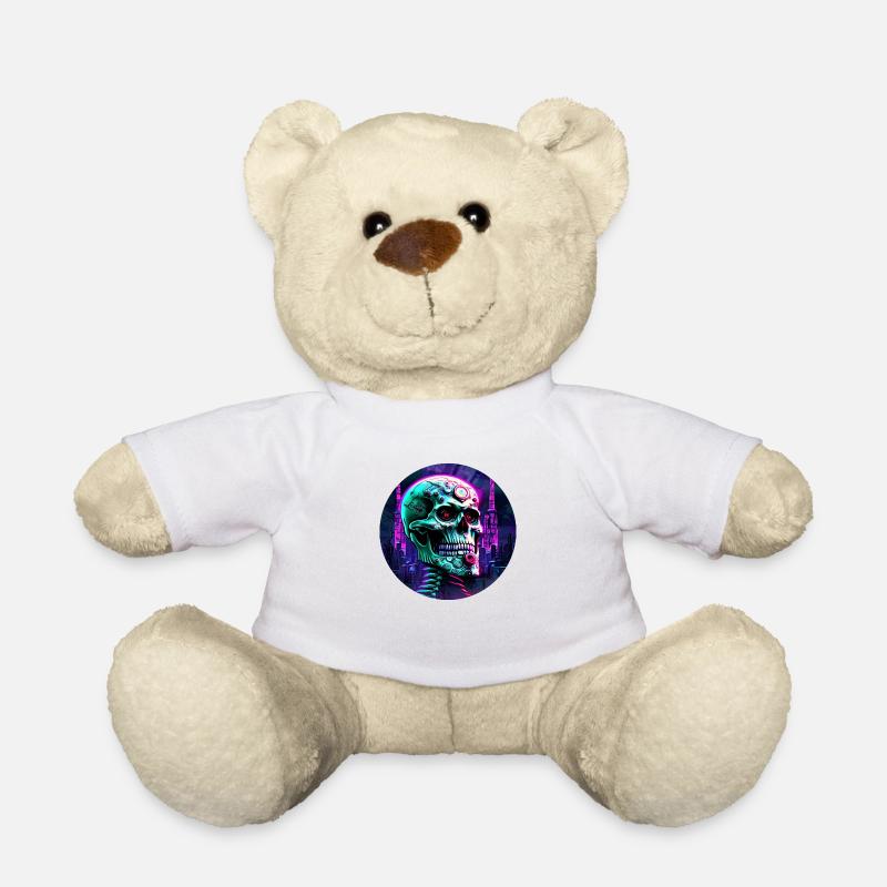 Cyberpunk Skull - Teddy - Weiß