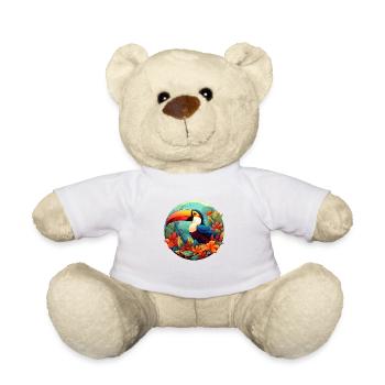 Tropical Toucan - Teddy Bear - white - Front