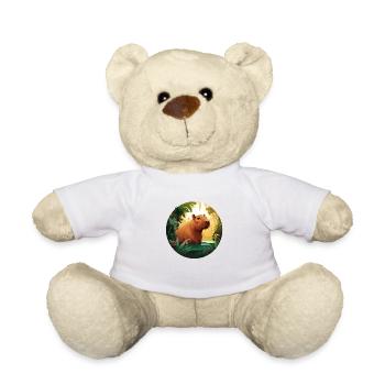 Bathing Capybara - Teddy Bear - white - Front