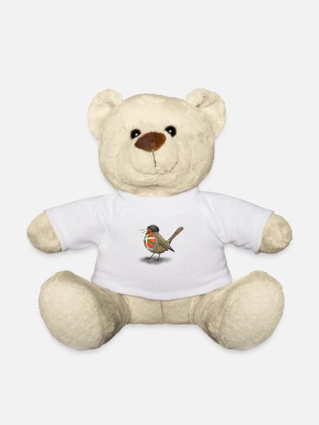 Rouge gorge Basque - Nounours - blanc