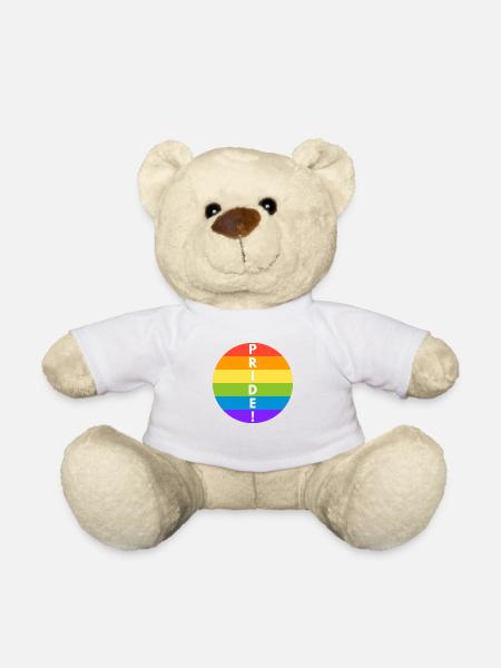 T-shirt "Cercle Arc-en-ciel de la fierté" - Nounours - blanc