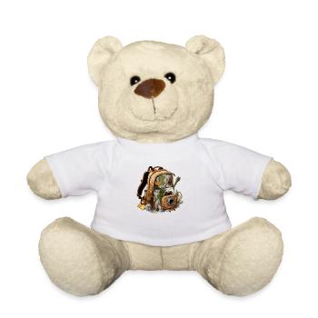 Travel backpack n°1 - Teddy Bear - white - Front
