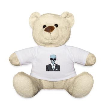 Squelette habillé pointu - Nounours - blanc - Devant