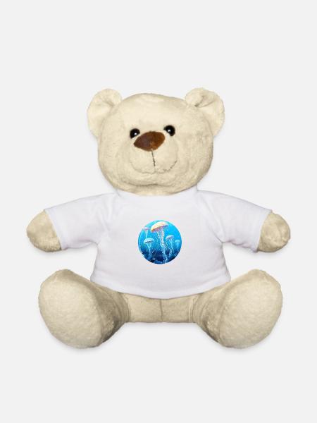 Jellyfish Swarm - Teddy Bear - white