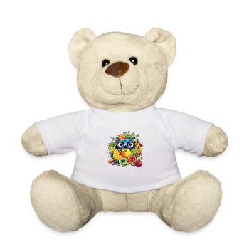 Hibi, die Eule in der Frucht - Teddy - Weiß - Vorne