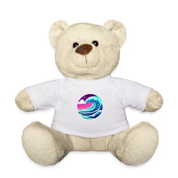 Surfer Wellenreiten surfen Surfbrett Surferin - Teddy - Weiß - Vorne