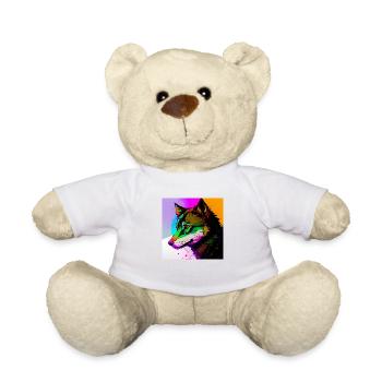 Ein bunter Wolf - Teddy - Weiß - Vorne