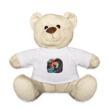 Garçon surfeur de Palm Beach - Nounours - blanc - Devant