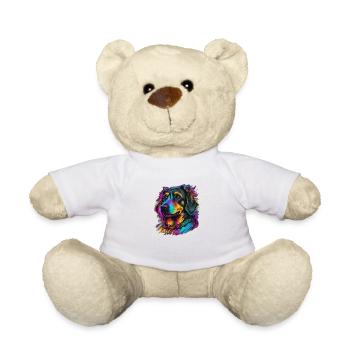 Chien coloré - Nounours - blanc - Devant