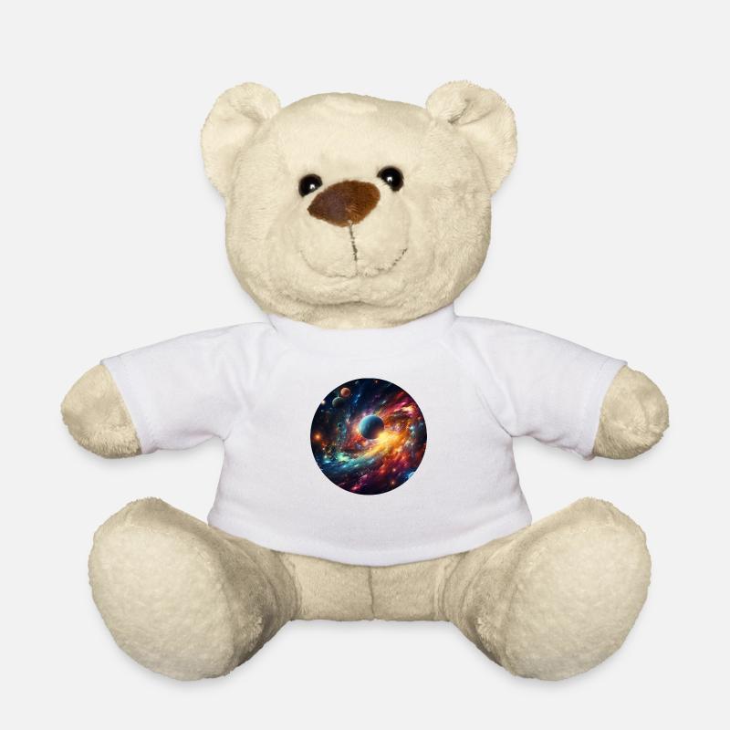 Farbenfrohes Universum - Teddy - Weiß