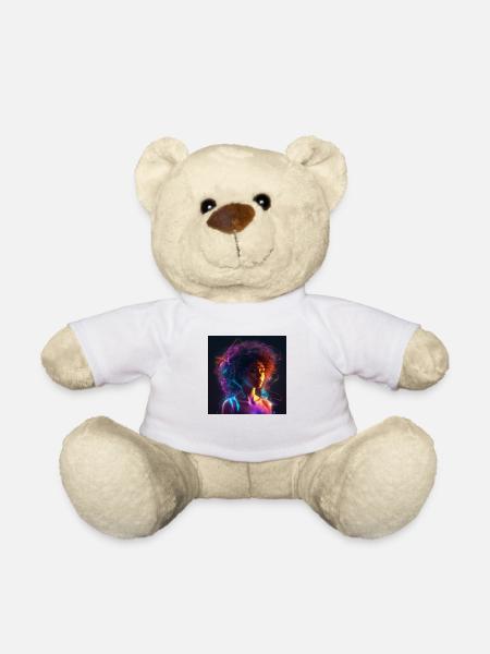 Woman art - Teddy Bear - white