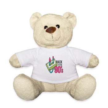 90er Jahre Niedlich 80er Jahre Retro Vintage Lustig Cool Nostalgie - Teddy - Weiß - Vorne