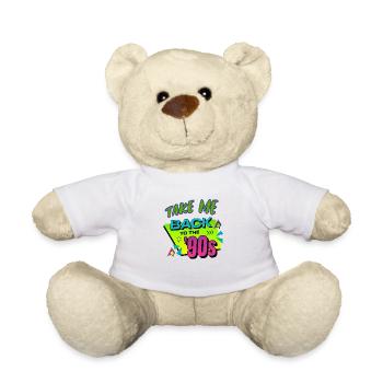 90er Jahre Niedlich 80er Jahre Retro Vintage Lustig Cool Nostalgie - Teddy - Weiß - Vorne