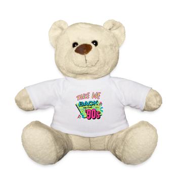 90er Jahre Niedlich 80er Jahre Retro Vintage Lustig Cool Nostalgie - Teddy - Weiß - Vorne