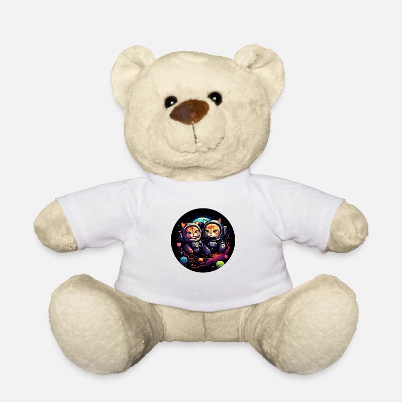 Chats dans l’espace: aventures galactiques avec Paw - Nounours - blanc