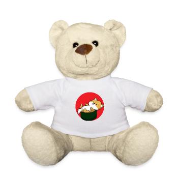 Shiba Inu Chien Sushi Japon Akita I Cadeau - Nounours - blanc - Devant