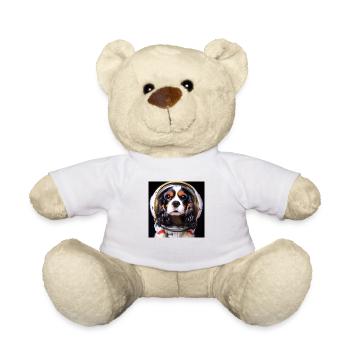 King Charles Cavalier Astronaut - Teddy Bear - white - Front