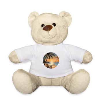 Coastal holiday: escape to the sea - Teddy Bear - white - Front