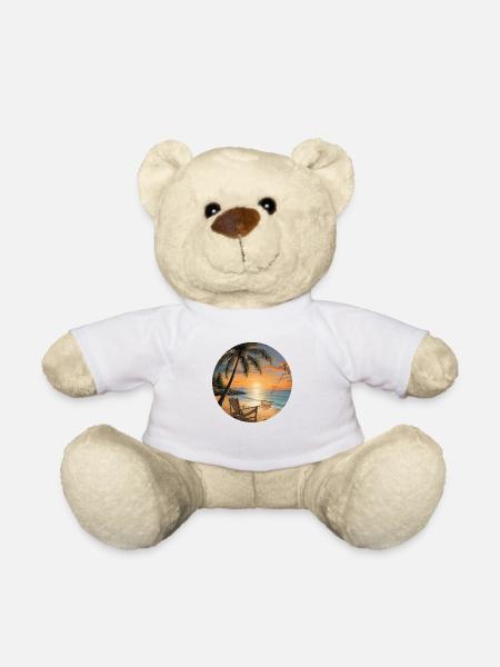 Coastal holiday: escape to the sea - Teddy Bear - white