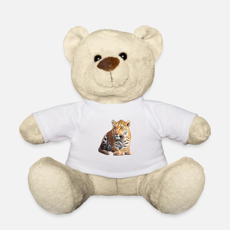 Leopard - Teddy Bear - white