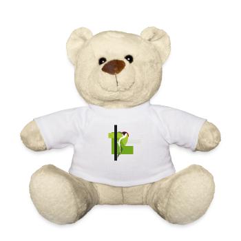 Specht am Baum Grünspecht - Teddy - Weiß - Vorne