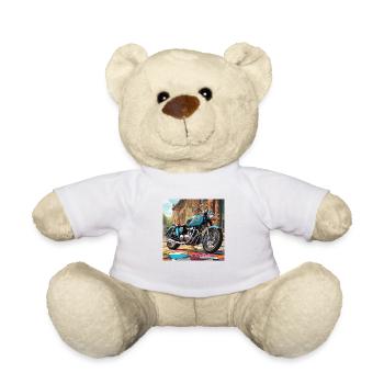 Classy British Motorcycling - Teddy Bear - white - Front