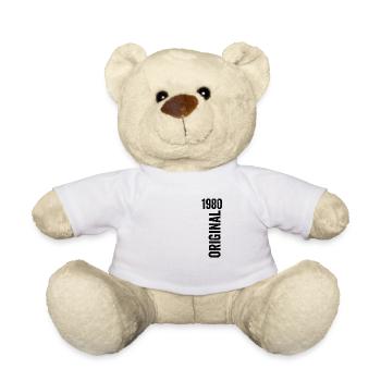 1980 Original Geburtstagsgeschenk 1980 - Teddy - Weiß - Vorne