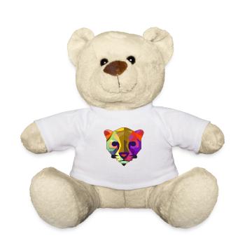 Panthère Stylisée Multicolore - Nounours - blanc - Devant