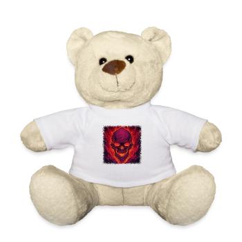 fuck off skeleton hand tshirts spooky skeletal - Teddy - Weiß - Vorne