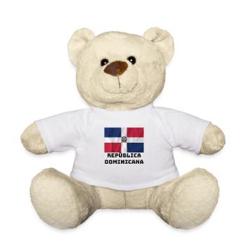 Dominican Republic flag - Teddy Bear - white - Front