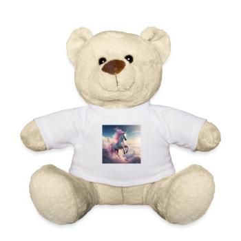 Einhorn über den Wolken - Teddy - Weiß - Vorne