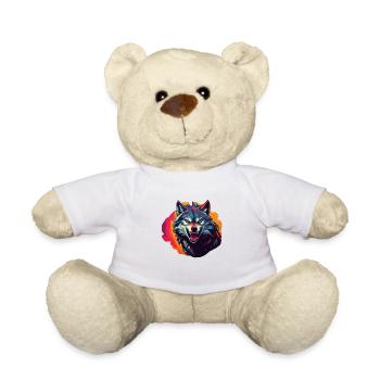 wolf - Teddy Bear - white - Front