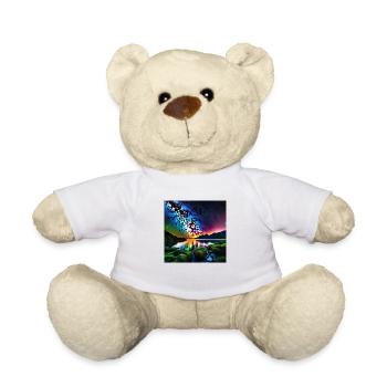 psychedelisches trippy Milchstraßen-Design - Teddy - Weiß - Vorne
