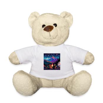 psychedelisches trippy Camping-Design - Teddy - Weiß - Vorne