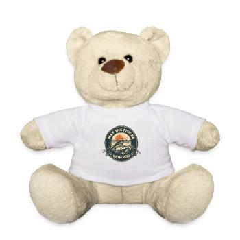 Que le poisson soit avec vous / Poisson / Pêche / Soleil - Nounours - blanc - Devant