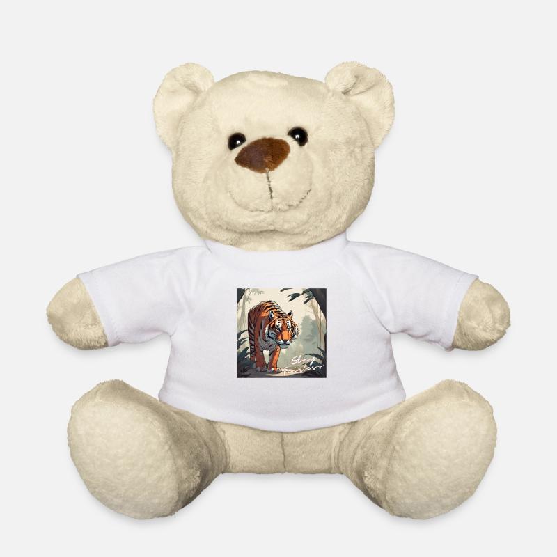 Stay Fearless - Tiger Design - Teddy Bear - white