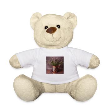 Lavande dans un pichet en cuivre - Nounours - blanc - Devant