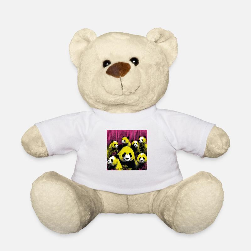 Panda im Neon-Stil - Teddy - Weiß