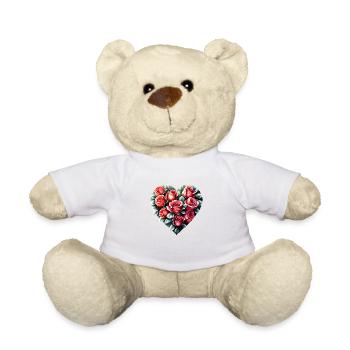 Valentinstag Muttertag Hochzeit Liebe Verlobung - Teddy - Weiß - Vorne