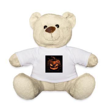 Schauriger Kürbisgruß Halloween - Teddy - Weiß - Vorne