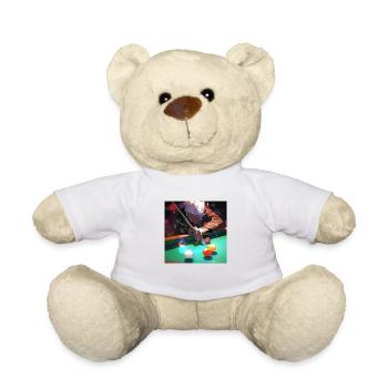 Billard spielen - Teddy - Weiß - Vorne