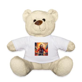 Cool Cyclist - Teddy Bear - white - Front