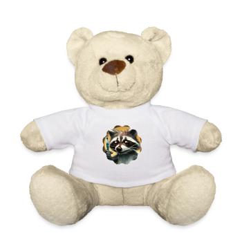 Künstler Waschbär - Teddy - Weiß - Vorne