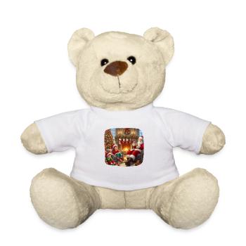 Santa Claus Christmas Eve Family Reindeer - Teddy Bear - white - Front