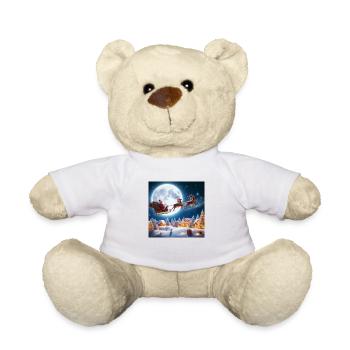 Weihnachtsmann Schlitten Rentier Weihnachtsbaum Weihnachtsgeschenke - Teddy - Weiß - Vorne