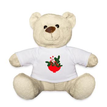 Illustration de Noël - Nounours - blanc - Devant